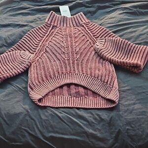 Free People Cowl Neck Sweater - Dusty Rose